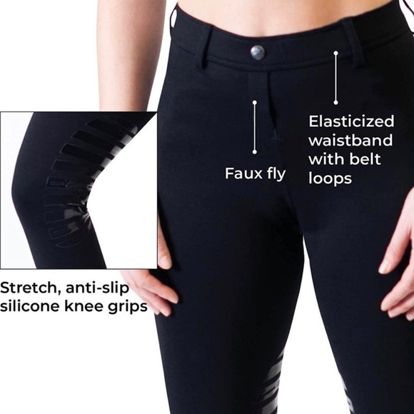 ELATION Red Label Athletic Sport Breeches Anti-Slip Silicone Knee Grip Small - Picture 2 of 10